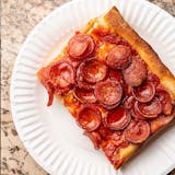 Square Spicy Honey Pepperoni Pizza Slice