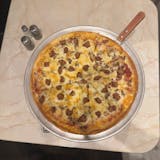 25. Pepperoni, Mushrooms, Italian Sausage, Cheese & Tomato Sauce Pizza