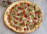 Half Supreme & Half White Pizza