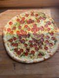 Turkey Pepperoni Pesto Pizza