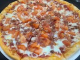 Garlic, Tomato & Bacon Pizza