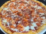 Garlic, Tomato & Bacon Pizza