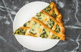 Spinach Cris Cross PIzza Slice