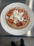 Waffle with Fresh Berries, Banana & Whipped Cream Breakfast