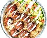 Falafel Over Rice Platter