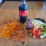 One NYC Cheese Pizza Slice, Regular Salad & Fountain Drink Lunch