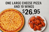 Large Cheese Pie & 10 Wings Special