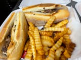 Cheesesteak Fries & Can of Soda Special