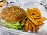 Cheeseburger Deluxe Platter & Can of Soda Special