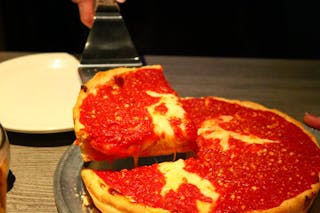 Authentic Deep Pan Cheese Pizza