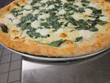 White Spinach Garlic Pizza