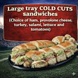 Large tray cold cuts sandwiches