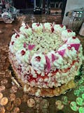 Raspberry white chocolate cheesecake
