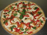 Chicken Cutlet, Roasted Peppers & Artichokes Pizza