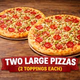 Two Large 2-Topping Pizzas