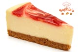 Strawberry Swirl Cheesecake Slice