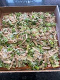 Chicken Caesar Salad Sicilian Pizza