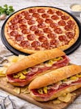 14'' Large One Topping Pizza & Two Rich Boy Subs Friday Special