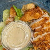 Grilled Crispy Chopped Chicken Caesar Salad