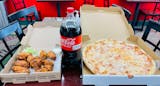 Large cheese Pie, 8pcs wing & 2L soda