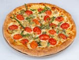 Green Olives, Tomato, & Garlic Pizza