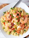 shrimp w chicken over rice