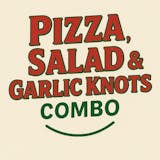 2 Large 18" Pies, Salad,  6 Garlic Knots & 2 Liter Soda