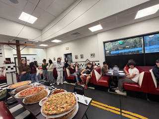 Office party,5 lg cheese pizzas