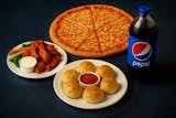 Special 4 - Medium Cheese Pizza, 5 Wings & 6 Garlic Knots