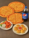 Party Special - 3 Large Cheese Pizzas, 40 Wings & 2-Liter Soda