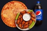 Special 9 - 2 Medium Cheese Pizza, 20 Wings, 6 Garlic Knots & 2 Liter Soda