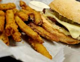 Smash Burger with Pickle Fries