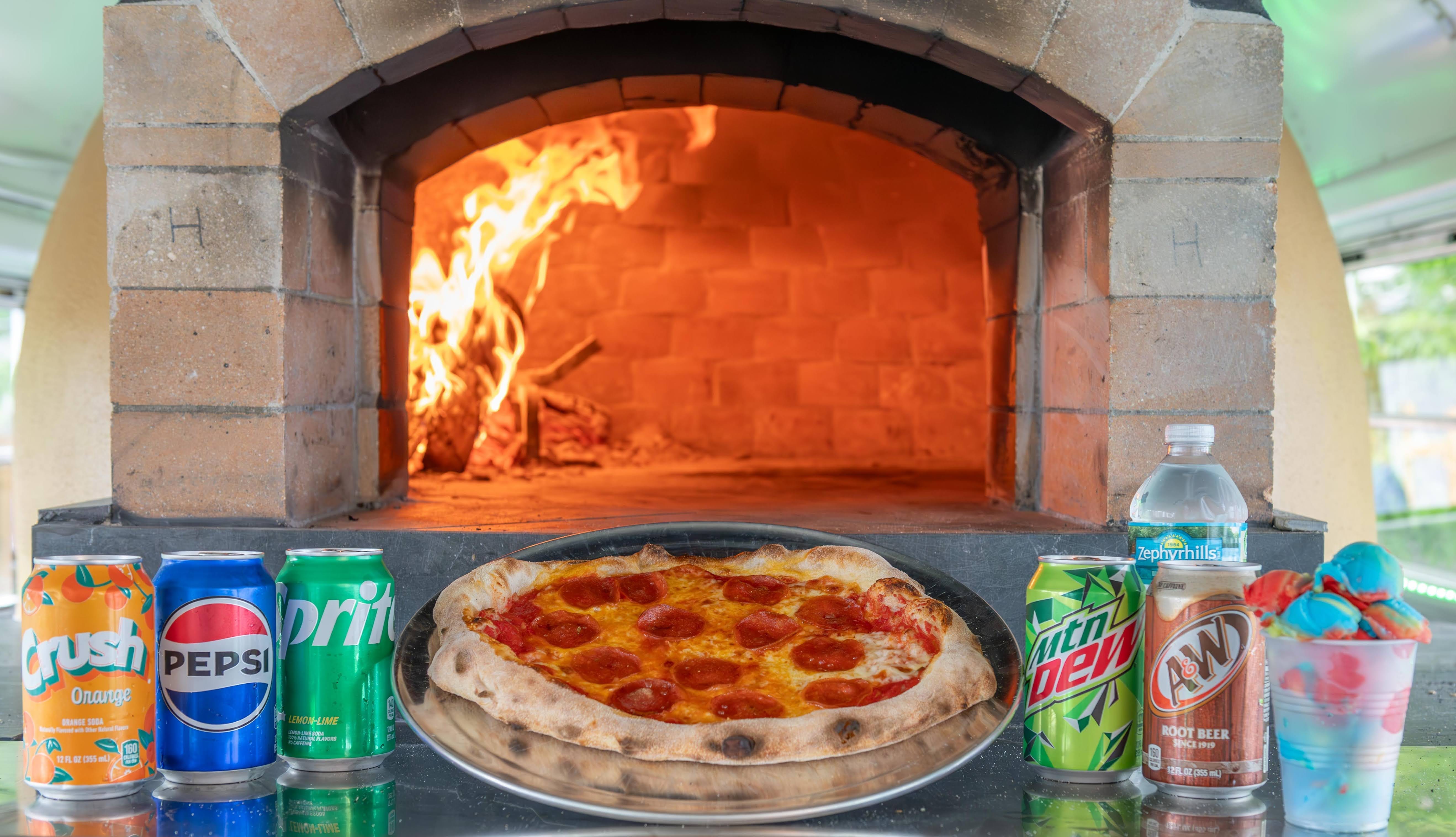 One Topping Pizza & Drink Special