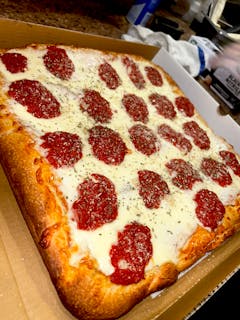 Traditional Sicilian Thick Crust Cheese Pizza