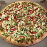 Chicken Over Green Pizza