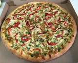 Chicken Over Green Pizza