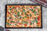 Square Burrata Basil Pizza