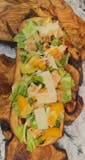 Grilled Chicken Caesar Flatbread with Tangerines