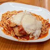 Parmigiana Chicken Over Pasta