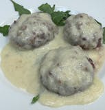 Mushrooms Stuffed With Sausage, Gorgonzola Sauce