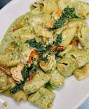 Pacheri Pasta With Porcini and shrimp
