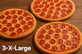 Three X-Large One Topping Pizzas