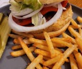 Baked Chicken Sandwich with Pasta