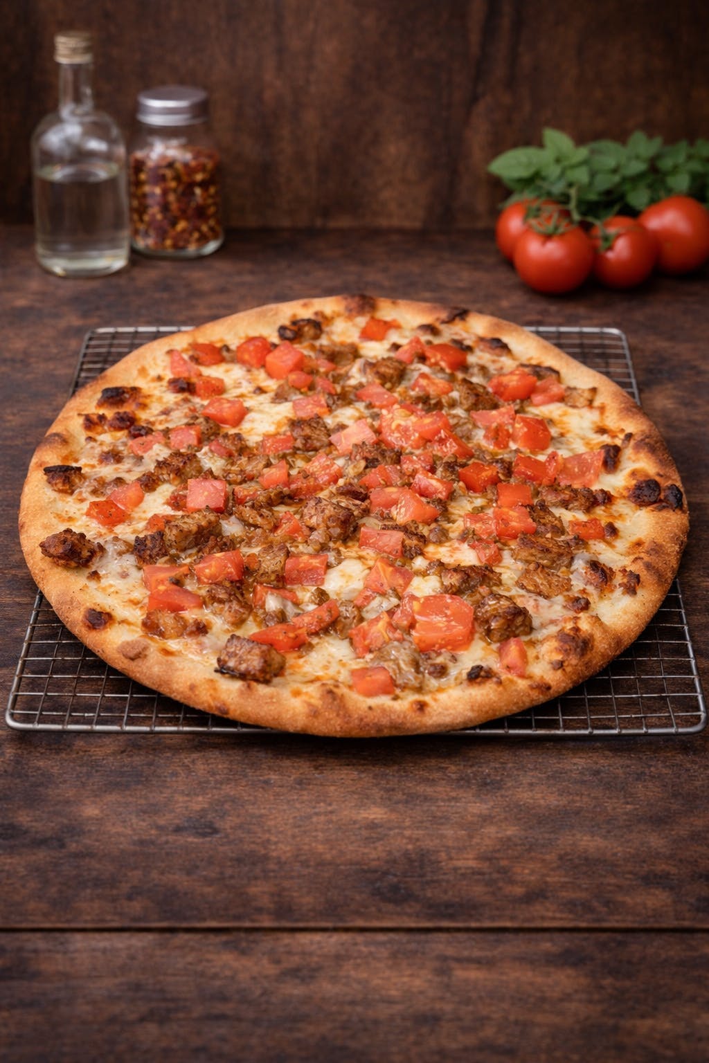 Chicken & Tomatoes Wood Fired Pizza
