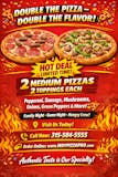Two Medium Two Topping Pizza Special