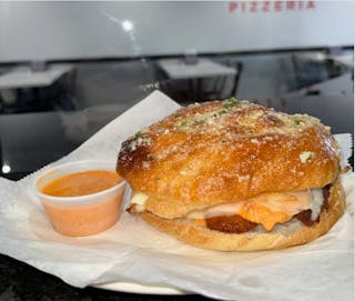 Chicken Vodka Garlic Knot Slider