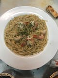 Shrimp Scampi over linguine