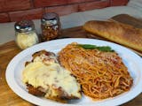 Chicken Parmigiana with Spaghetti