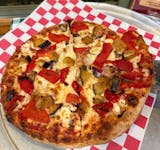 Feta Cheese Pizza with Roasted Peppers