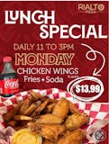 Chicken Wings, Fries & Soda Lunch Special
